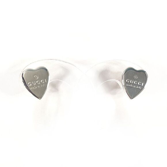 Gucci Silver Heart Earrings - Picture 1 of 4